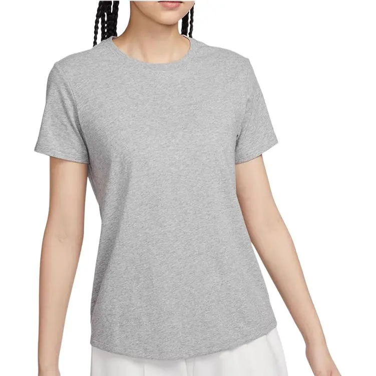 Nike T-Shirts Women's Gray Crew Neck Moderate