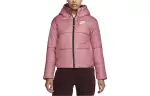 Nike Puffer Jackets Women's Pink Hooded Moderate Puffer Jacket