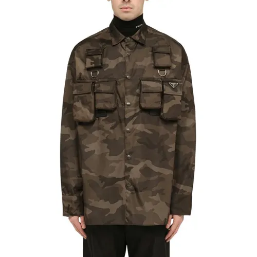 PRADA Jackets & Coats Men's Brown