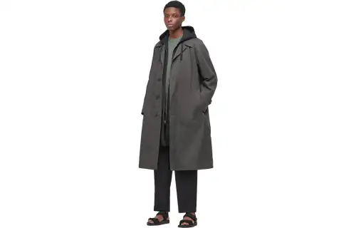 UNIQLO Trench Coat Unisex Dark Gray