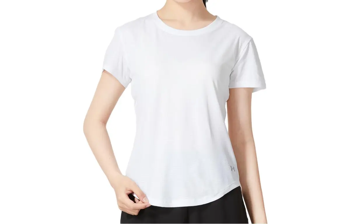 Under Armour Women's Coolswitch Fitted Short Sleeve Running T-shirt White