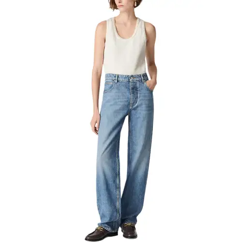 Bottega Veneta Mid Rise Boyfriend Leg Jeans