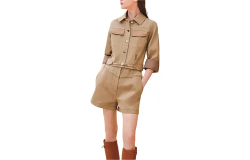 HERMES Jackets & Coats Women's Marble Beige