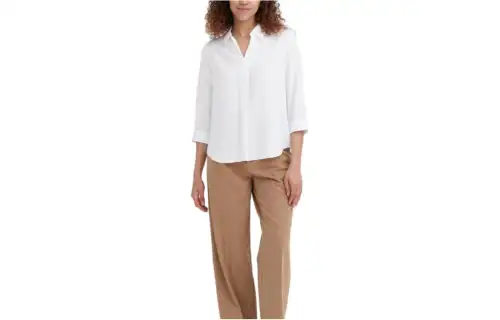 UNIQLO Shirts Women's White Half Open Collar Moderate Other