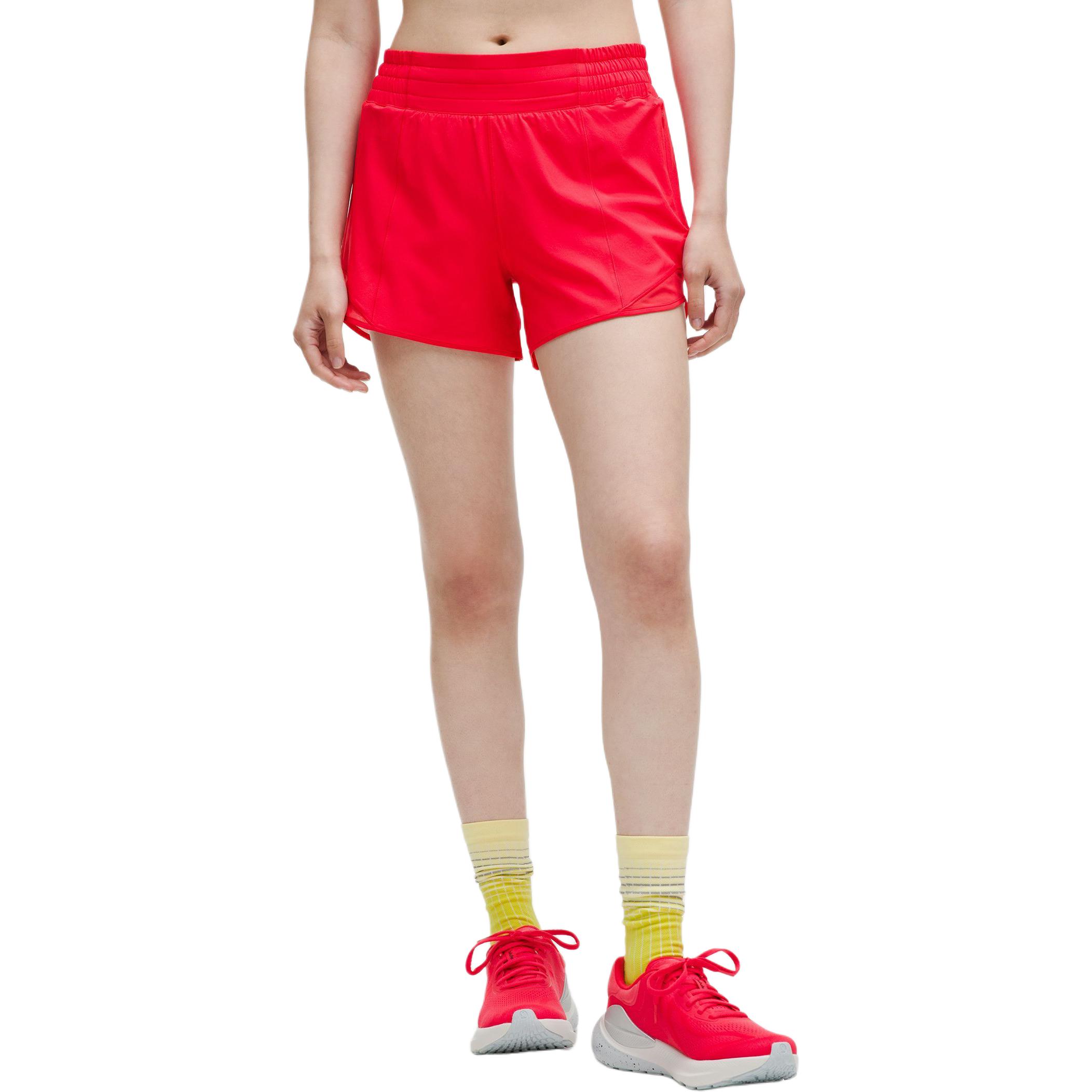 Lululemon Hotty HotSwift Sports Shorts 4′ Women’s Vibrant Red/RDGL