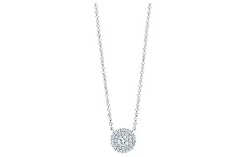 TIFFANY & CO. Platinum, Diamond Necklaces Women's Silver
