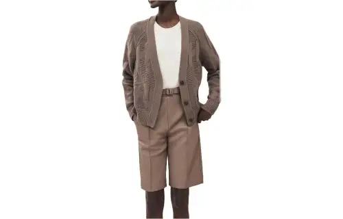 HERMES FW23 Knitwear Women's Elephant Gray