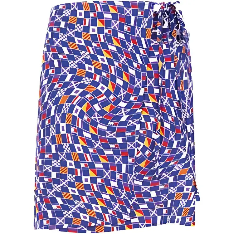Tommy Hilfiger Casual Short Skirts Women's Red White Blue Plaid 0G0 Moderate Short A-line Skirt