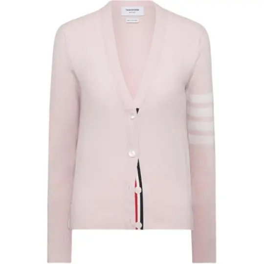 Thom Browne four-bar V-neck cardigan