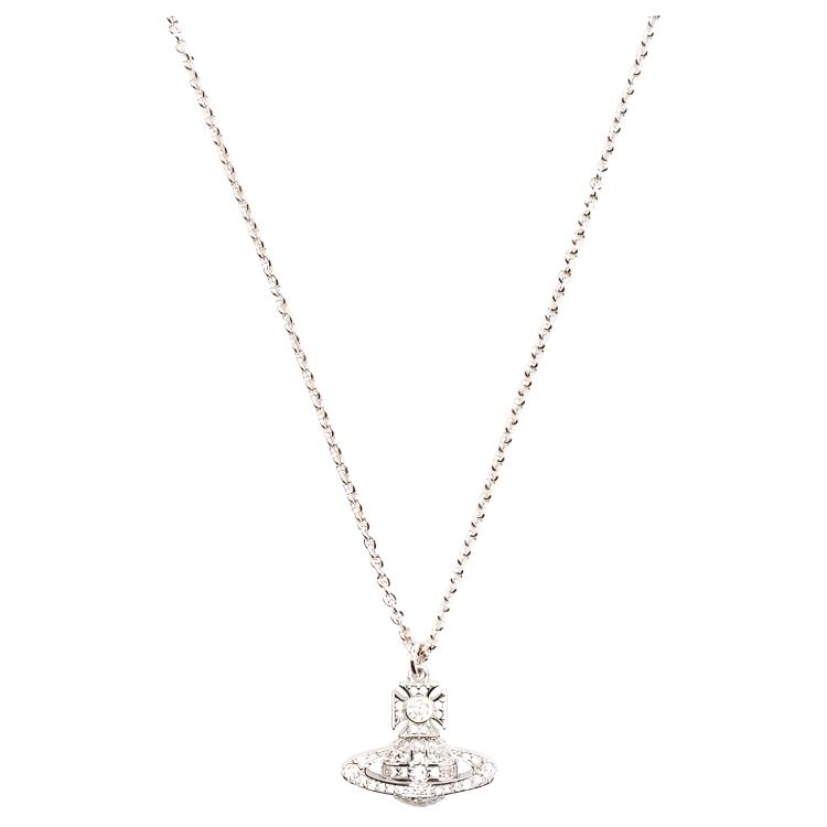 Vivienne Westwood Carmela bas-relief pendant brass alloy necklace women's silver