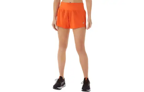 ASICS Road 3.5in Short Casual Shorts Women's New Star Orange