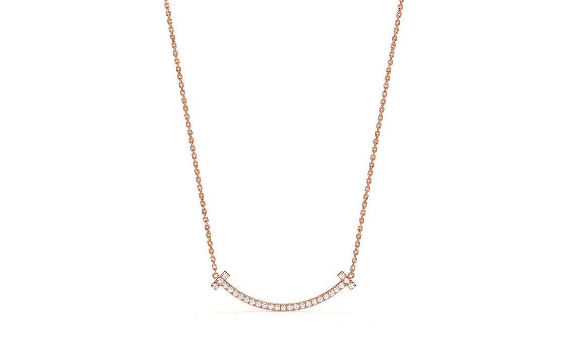 Женское колье TIFFANY & CO. T (розово-золотое)
