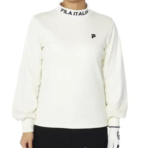 FILA Shirts Women's Ecru Stand Collar Moderate