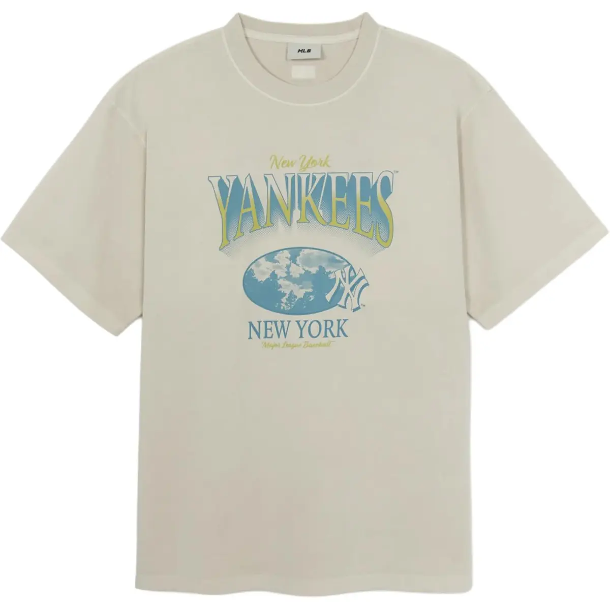 MLB Preppy Style Collection New York Yankees SS25 T Shirt Unisex Ivory