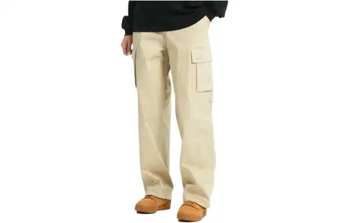 New Balance Casual Pants Unisex Beige Moderate Wide Leg Pants