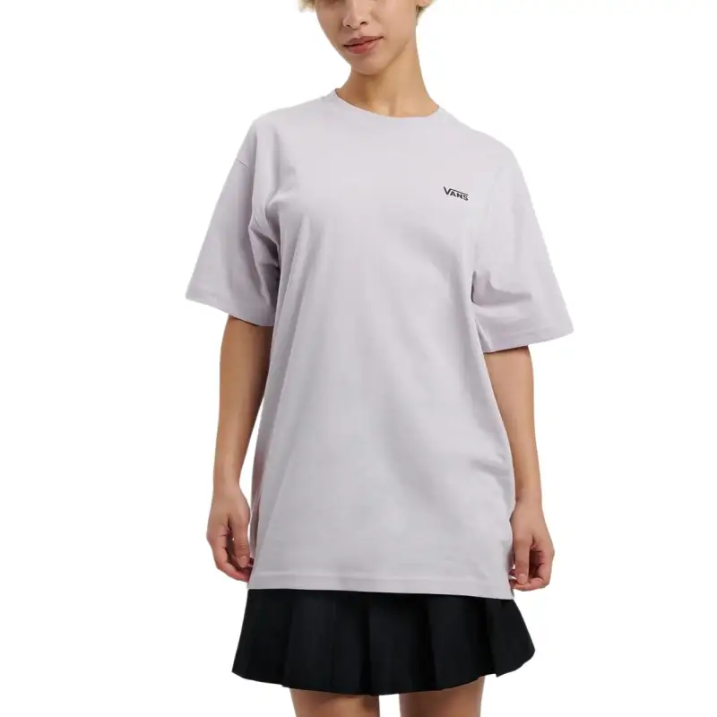 Vans Left Chest Logo T Shirt Women's Light Purple/Black