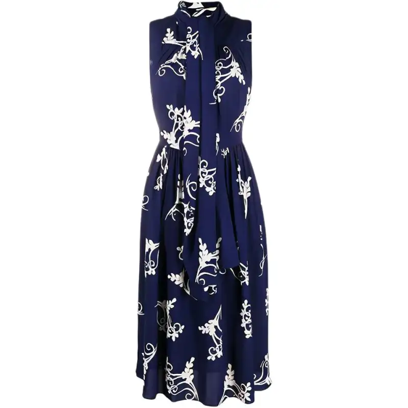 PRADA SS20 Sleeveless Dress Women's Blue