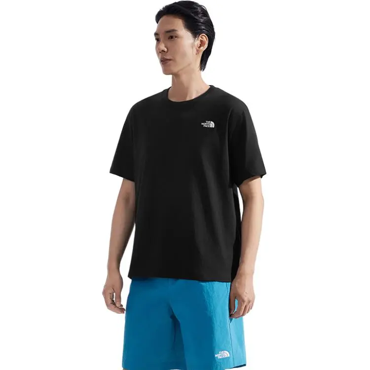 THE NORTH FACE T-Shirts Unisex Cosmic Black Crew Neck Moderate Straight Fit
