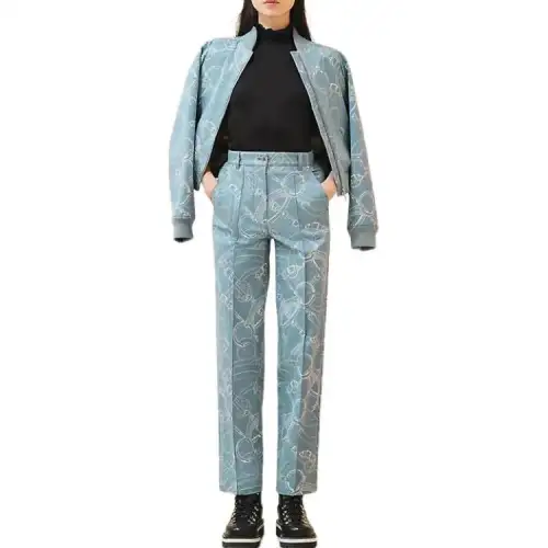 HERMES Casual Pants Women's Arctic Blue
