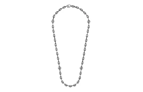 GUCCI GG 925 Sterling Silver Necklaces Men's Silver