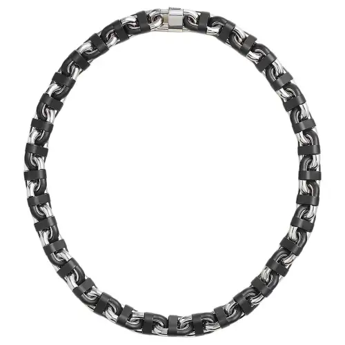 HERMES Metal Necklaces Men's Black
