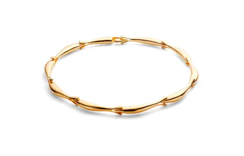 Bottega Veneta 925 Sterling Silver With 18K Gold Necklaces Women's Gold