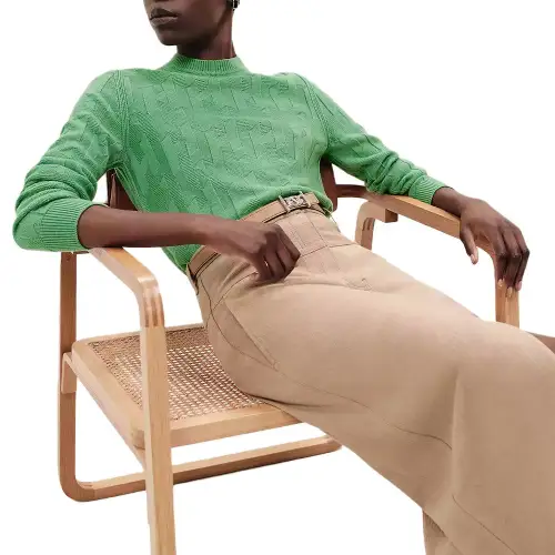 HERMES Sweater Women's Light Green
