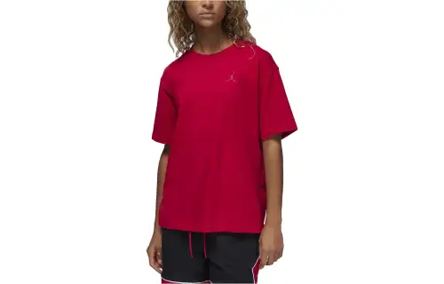 Jordan T Shirts Women's Red Crew Neck Moderate Other