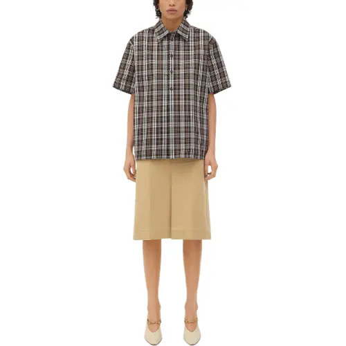 Bottega Veneta Short Sleeved Checked Shirt