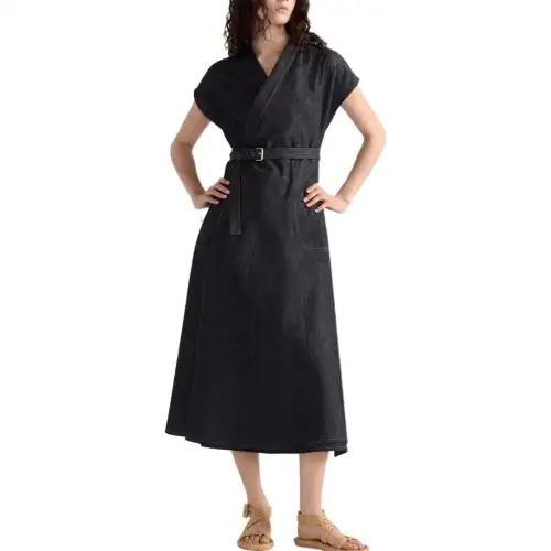 DIOR Short Sleeved Dress Women's Blue