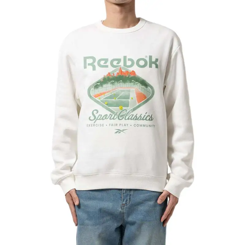 Reebok T Shirts Women's White Crew Neck Moderate