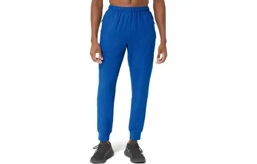 ASICS Knitted Sweatpants Men's Blue Moderate Cuffed Pants