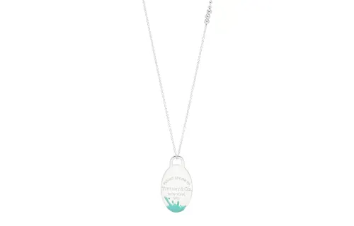 Tiffany Tiffany Return to Tiffany Color Splash Oval Necklace Women's Silver