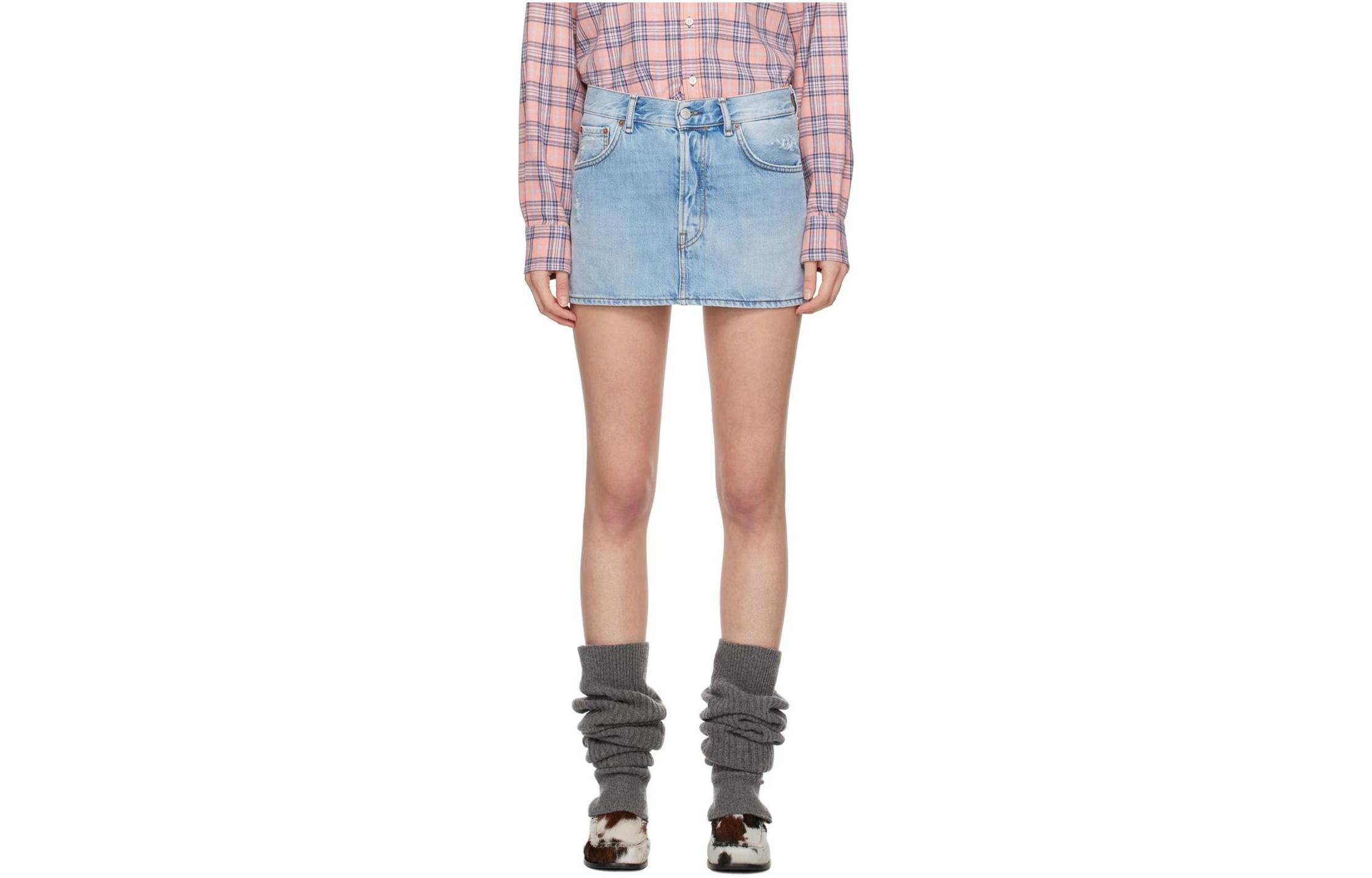 Женская юбка Acne Studios SS24 (синяя)