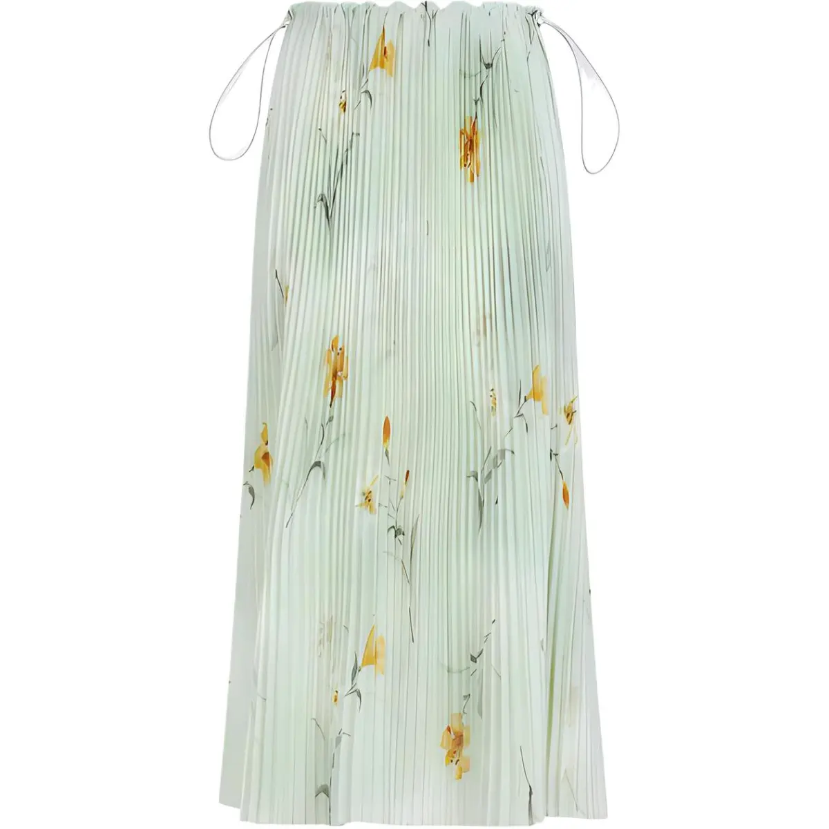 Balenciaga Casual Long Skirt Regular Fit Women's Light Green