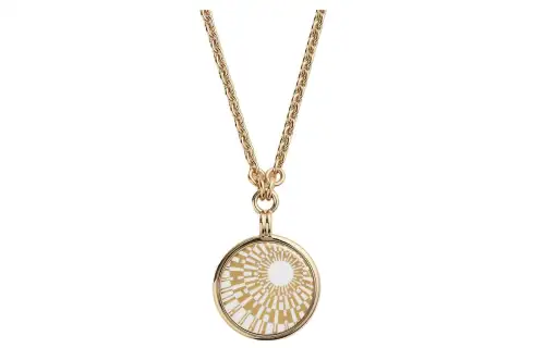 HERMES Medaille OP'H Enamel, Metal Parts Necklaces Women's Gold