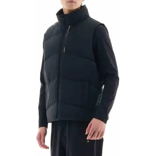 ANTA Vests Men's Black Stand Collar Thickened Other