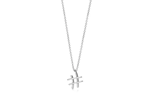 TIFFANY & CO. Paloma's Graffiti Titanium Steel, Zircon Necklaces Women's