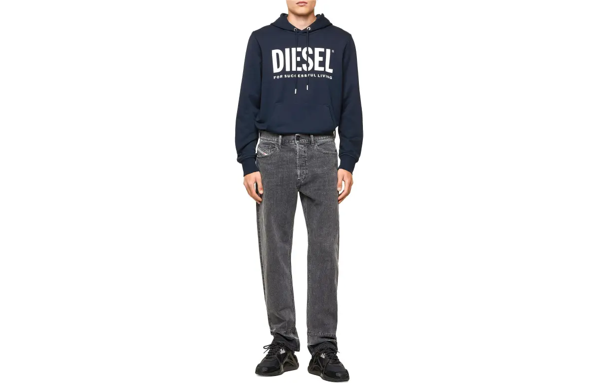 DIESEL Jeans Men's Gray Moderate Straight Fit Pants