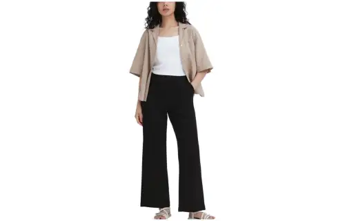 UNIQLO Casual Pants Women's Black Moderate Straight Fit Pants