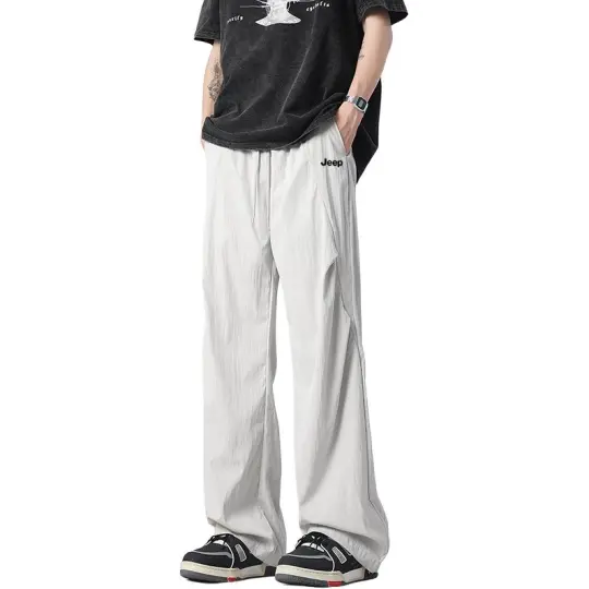 Jeep Casual Pants Unisex Moderate Wide Leg Pants