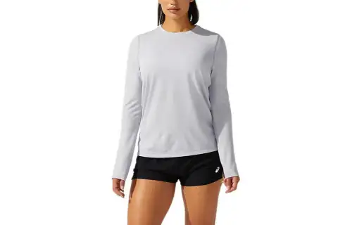 ASICS Women's T Shirts Women's Gray Crew Neck Moderate Other