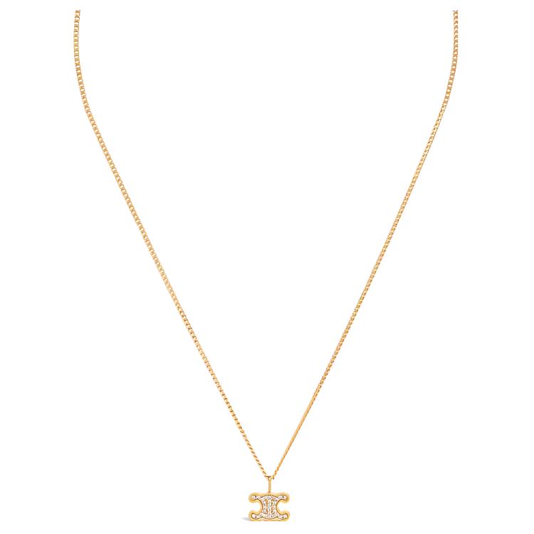 CELINE Celine, brass golden necklace