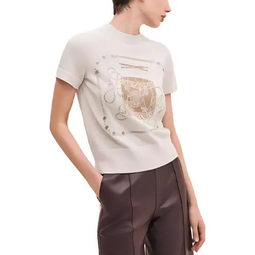 HERMES Regular T Shirt Women's Ecru