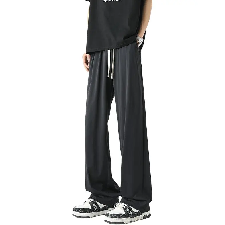 FONDLOOK Casual Pants Unisex Thickened And Fleece Lined Wide Leg Pants