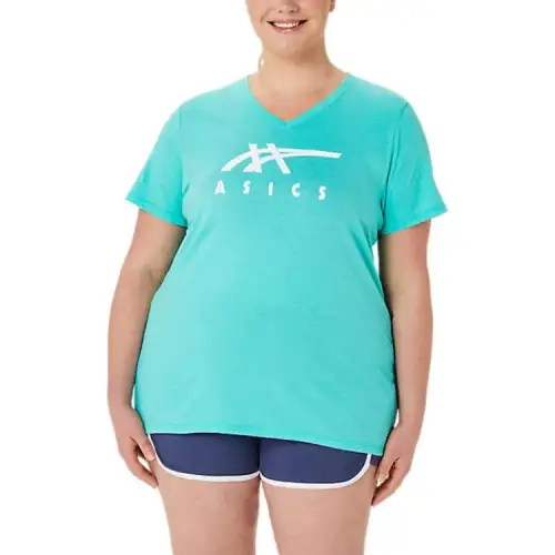 Asics T Shirt Women's Aurora Green Mixed Color
