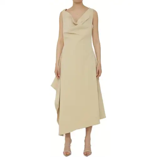Bottega Veneta Asymmetrical Designed Midi Dress