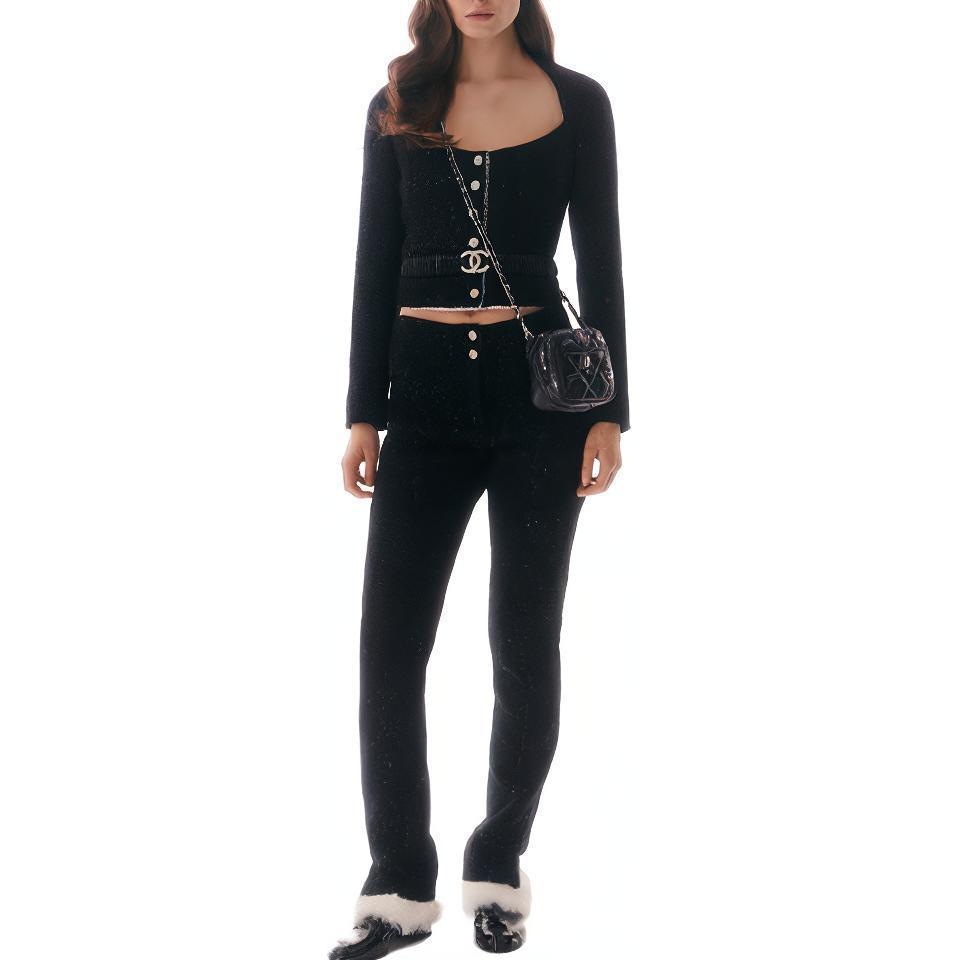 CHANEL 23N Casual Pants Women's Black