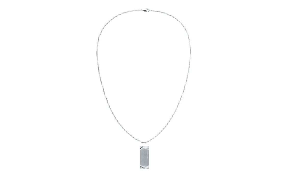 CALVIN KLEIN Titanium Steel Niche, Trendy, Premium Aesthetic Versatile Necklace Men's Silver