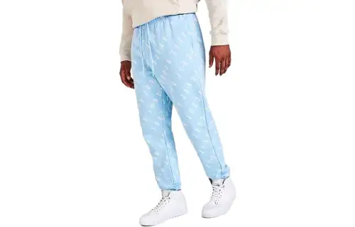 Jordan Knitted Sweatpants Men's Ice Blue Moderate Straight Fit Pants